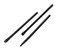 POPETPOP 3 pièces Kit de Pinceaux à Maquillage pour Yeux Ensemble de Pinceaux Cosmétiques avec Poignée Bois Incluant un Pinceau à Eyeliner Plat un Pinceau à Eyeliner Plat Parfait pour