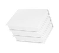 POPETPOP 3 Pièces Livres Décoratifs en Papier Blanc pour Table Basse et Bibliothèque, Décoration Polyvalente Résistante à l'usure Design Unique et Élégant
