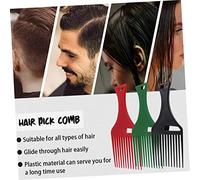 POPETPOP 3 pièces Lot de Peignes Lift Plastique à Dents Larges pour Cheveux Afro Bouclés Style Barbier Ergonomique et Outils Coiffants pour Hommes et Amateurs de Coiffure