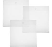 POPETPOP 3 pièces Lot de Pochettes Transparentes avec Fermeture à Pression Organiseur de Documents Plastique Épais Grand Rangement Bureau pour Papiers et Scrapbooking