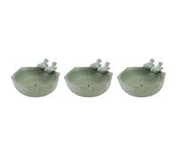 POPETPOP 3 Pièces Mangeoire pour Les Oiseaux Contenants à Fruits pour Réfrigérateur Assiettes Porte-Fruits Étagère De Cuisine Corbeille De Fruits Bol De Fruits Cintre Rotin Céramique Green
