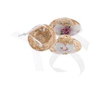 POPETPOP 3 Pièces Mini Pet Hats Set for Hamster Chicken Parrot Bird Soft Woven Small Animal Caps with Cute Cartoon Rooster Design for Party Festivals and Birthdays