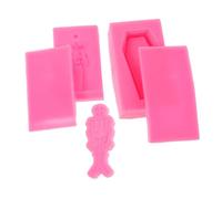 POPETPOP 3 Pièces Moule Silicone Squelette Coffret Cercueil pour Résine Époxy Bijoux Halloween Décoration DIY