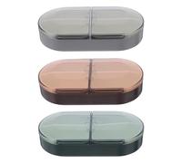 POPETPOP 3 Pièces Pilulier de Voyage à Compartiments Étanche et Portable pour Organisation Hebdomadaire pour Déplacements Quotidiens