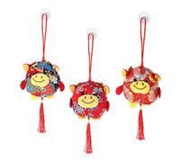 POPETPOP 3 Pièces Porte Clés Peluche Vache Mini Charmant Pendentif pour Décoration Colorée Accessoires de Fête Design Adorable et Polyvalent