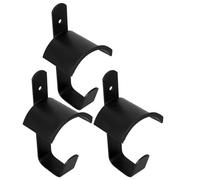 POPETPOP 3 Pièces Support de Sellerie Installation Facile en Métal Noir avec Trois Crochets Parallèles Structure Verticale pour Harnais en Cuir et Brides en Tissu pour Écuries et Boxes