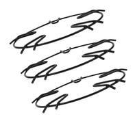 POPETPOP 3 Pièces Support pour casserole de lait base du cuiseur vapeur coquetier pour oeufs durs coquetier pingouin support de cuisinière à de cuisine grille de frottement le fer Noir