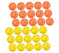 POPETPOP 30 Balles D'entraînement de Golf Lot de 30 Pièces Légères en PE Perforées pour Précision Jaune et Orange Sûres pour Intérieur et Extérieur Joueurs
