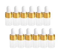 POPETPOP 30 pièces Bouteilles Verre Transparent avec Pipette Flacons Réutilisables pour Huiles Essentielles et Soins Peau