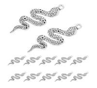 POPETPOP 30 Pièces Pendentif Serpentin Rétro Pendentif Animal Charmes De Serpent Pour Boucles D'oreilles Supplies De Bijoux De Serpent Jewelry Charms Pendant Charmes De Collier Silver