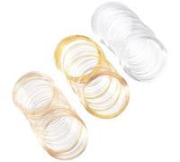 POPETPOP 300 Pièces Fil Mémoire en Acier Inoxydable Lisse et Poli pour Création de Bijoux Diy, pour Perles et Pierres Précieuses, Flexible et Résistant, pour Ateliers de Bijouterie