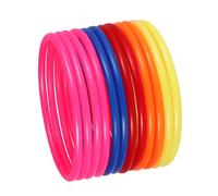 POPETPOP 32 pièces Jeu de Lancer Anneaux Plastique Multicolore pour Garçon Fille Jouets Éducatifs Exercice Extérieur pour Jeux Anniversaire Garçon Fille et Kermesse Couleur Aléatoire