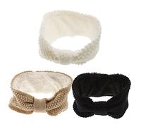 POPETPOP 3pièces Bandeaux Hiver Épais Tricotés Pour Femmes Chauffant Oreilles Et Stretch Bandeaux Crochet Chunky Chaud Pour Activités Extérieures Et Usage Quotidien