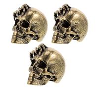 POPETPOP 3pièces Lot de Perles Crâne Laiton Breloques Araignée pour Bijoux Perles Espaceurs Rétro avec Trou