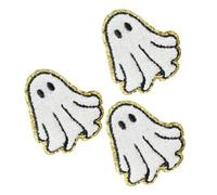 POPETPOP 3pièces Patchs Brodés Fantômes Thermocollants Appliqués Décoratifs Pour Chapeaux Vêtements Chaussures Et Projets Artisanat