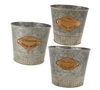 POPETPOP 3pièces Pot pour Fleurs Séchées Fer Style Rétro Seaux Décoratifs Multifonctionnels Récipients à Fleurs pour Décoration De Bureau