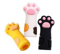 POPETPOP 3pièces Protective Silicone Cuticle Scissors Cover Set Cat Paw Design Nipper Cap for Manicure Tools Random Colors