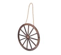 POPETPOP 3pièces Roue Décorative Murale Bois Vintage Style Western pour Chambre de Campagne Forme Ronde Unique pour Décoration Intérieure Rustique Fixation Facile Mur
