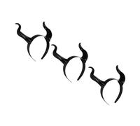 POPETPOP 3pièces Serre-tête à Cornes de Démon Lot pour Halloween Accessoire de Cosplay Forme Incurvée Réaliste Facile à Porter
