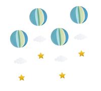 POPETPOP 4 Décorations Montgolfières à Suspendre en Papier Pliable Coloris Multicolore 15 CM de Diamètre pour Décoration de Fête d'Anniversaire Centres de Table et Suspensions au