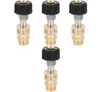 POPETPOP 4 Ensembles Double Trousse Ajustable soupape évent y connecteur Rapide Pressure Washer Adaptateur de pulvérisateur d'eau de Voiture Adaptateur pour Lave-Glace à Main Laiton Golden