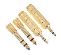 POPETPOP 4 pièces Adaptateur Audio Plaqué Femelle vers Cuivre Pur Convertisseur Compact Corrosion pour Guitare Casque et Subwoofer