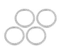 POPETPOP 4 pièces Anneaux de Décoration Strass pour Bouton Démarrage Voiture Accessoires Auto Bling Élégants Anneau Décoratif pour Bouton Poussoir Allumage Installation Facile et Style