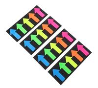 POPETPOP 4 Pièces Autocollants Marque-page Flèche Pet, 4 Blocs-notes, Étiquettes Autocollantes Auto-adhésives, pour Écrire des Informations, Étude et Écoles