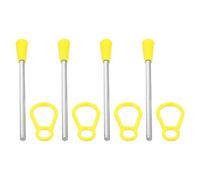 POPETPOP 4 Pièces Baguette de Triangle Percussion pour Garçon et Filles et | Accessoire Musical en Plastique et Fer, Couleur Jaune, Batteur de Rechange