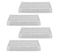 POPETPOP 4 pièces Boîte de Rangement Maquillage Organisateur Transparent à Compartiments pour Fards à Paupières Palette Compacte et Portable pour Voyage et Usage Quotidien