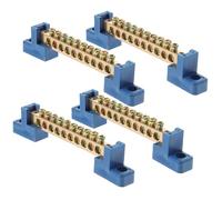 POPETPOP 4 pièces Bornier de Distribution Barre de Bus Cuivre Borne Raccordement Isolée pour Boîte de Distribution Électrique Usage Industriel et Naval