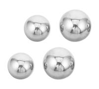 POPETPOP 4 Pièces Boule Flottante Décorative de Jardin en Acier | Surface Miroir Ronde, Couverture Adaptable, Installation Facile, Bassin et Piscine, Protège Poissons Décoratifs