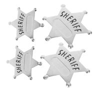 POPETPOP 4 Pièces Broch De Badge De Police Badge D'étoile D'halloween Broche De Police Fait Semblant De Jouer À Des Jouets En Broche Insigne Alliage De Zinc