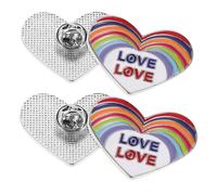 POPETPOP 4 pièces Broches Cœurs Arc-ciel Alliage Lot de Épinglettes Lgbt pour Vêtements et Sacs Cadeau Symbolique pour Mariage Anniversaire et Célébrations Fierté