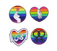 POPETPOP 4 pièces Broches Lgbt Arc Ciel Badges Décoratifs Élégants pour Fêtes et Événements Spéciaux