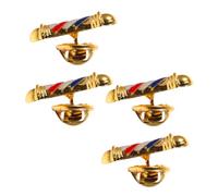 POPETPOP 4 Pièces Broches Vintage de Barbier Épinglette de Revers Style Pôle Tournant Accessoires Décoratifs pour Coiffeurs et Salons de Barbier