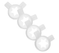 POPETPOP 4 Pièces Buses de Sorbetière en Plastique Blanc, Forme Hexagonale et Étoile, Design Créatif Détachable, Accessoires Simples pour Machine à Glace Commerciale en Restaurants