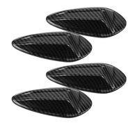 POPETPOP 4 Pièces Cache D'antenne Requin pour Voiture en Abs Noir, Étanche et Facile à Installer, Accessoire Antenne Automobile pour Modification de Véhicule Sportive et Élégante