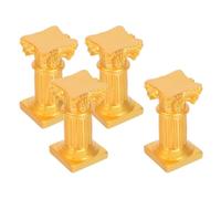 POPETPOP 4 Pièces Chandelier Colonne Romaine Miniature en Résine, Style | Support Stable, Design Compact Léger, Facile à Nettoyer, Décoration Thématique pour Tables Festives et Scènes Saisonnières
