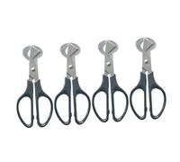 POPETPOP 4 Pièces Ciseaux à Œufs Acier Inoxydable Outils de Cuisine et Compacts Coupe Coquille pour Œufs de Caille Poignée Incurvée Ergonomique Maison et Restauration Lot