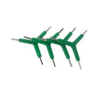 POPETPOP 4 Pièces Clé Allen Forme Y Verte Outil Trois Voies Hexagonal Multifonction pour Réparation et Entretien Robuste et Visible