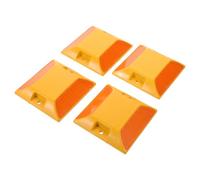 POPETPOP 4 Pièces Clou Réfléchissant Réfléchissante Installation Saisons et Performance Toutes de Route en Plastique Orange Surface Facile pour Routes et Zones Centrales