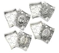 POPETPOP 4 Pièces Coffret à Bijoux Rétro en Alliage de Zinc