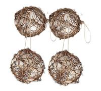 POPETPOP 4 Pièces Constructeur de nids de colibris nichoir Oiseaux belvédère Cage Jouets Perroquet piège à Rat nid de pour Le Jardin nid d'oiseau décor créatif de nid d'oiseau Coton