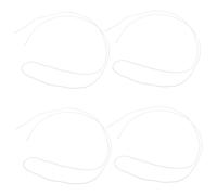 POPETPOP 4 pièces Cords Cirés Ronds Blancs pour Chaussures Habillées Résistants et Durables Faciles à Lot 4pcs Blanc 140cm