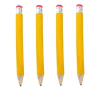 POPETPOP 4 Pièces Crayons Géants Bois pour Garçon Fille Gros Crayons Colorés Jaunes pour Dessin Croquis Ombrage Fournitures Artistiques et Cadeaux Fête de Fin Année