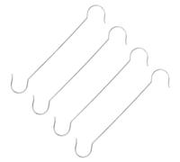 POPETPOP 4 Pièces Crochet S Suspendre de Plantes Extérieures en Acier | Argenté, Usage Polyvalent et Pose Simple, Résistant aux Intempéries pour Jardinières Suspendues