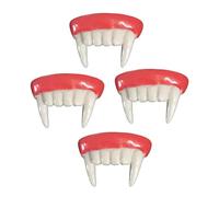 POPETPOP 4 Pièces Dents De Vampire pour Halloween Cosplay Et Fêtes Fausses Dents Pointues Et Effrayantes Lot