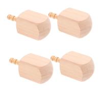 POPETPOP 4 pièces Dreidels Bois Non Peints pour Hanoukka Jeu Tournant DIY Kit Créatif Familial pour Décorations et Activités Festives Robustes et Réutilisables