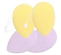 POPETPOP 4 pièces Éponge Nettoyage Visage Douce Épurateur Peau Absorbant pour Nettoyage et Démaquillage Éponge Lavage Faciale Ergonomique pour Détail et Pores